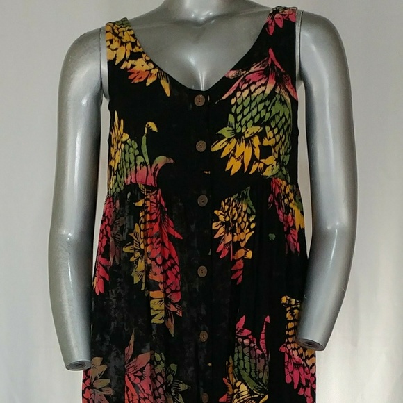 Dresses & Skirts - Black Colorful Pineapple Maxi Sundress, OS